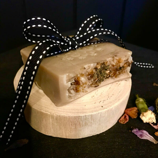 Hand poured soap with dish